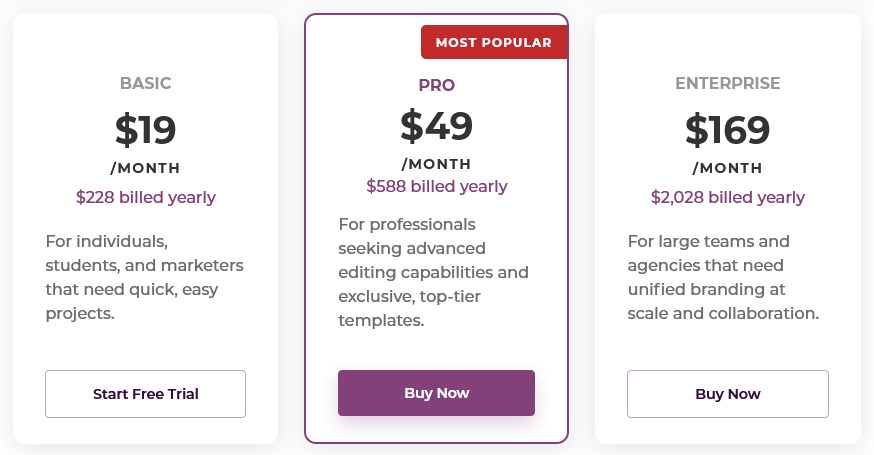 Designs.AI Pricing And Plans