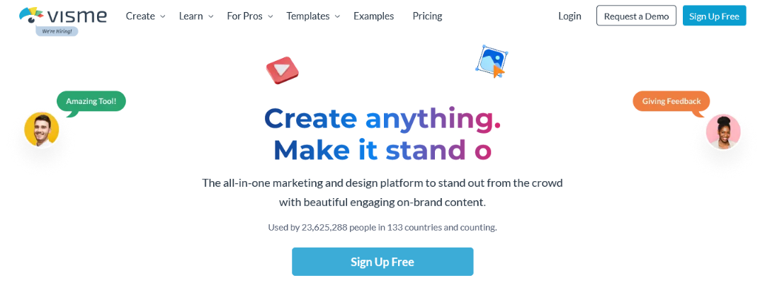 Visme Free Online Designing Tool