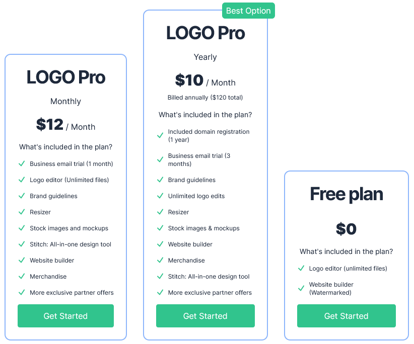 LOGO.com Pricing